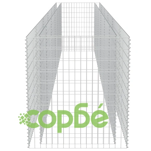 Габион повдигната леха, поцинкована стомана, 540x90x100 cм ➤ топ цена ➤ sorbe.bg