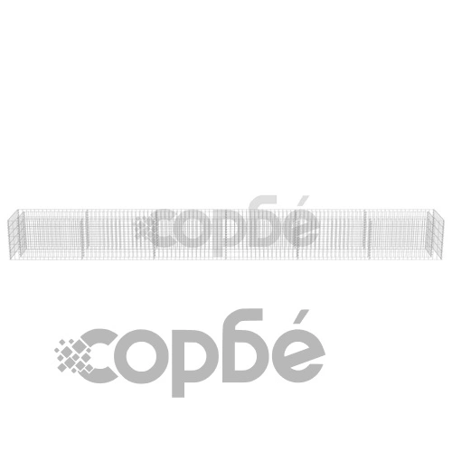 Габион повдигната леха, поцинкована стомана, 540x50x50 cм ➤ топ цена ➤ sorbe.bg