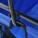 Сгъваема ръчна количка с покривало, стомана, синя