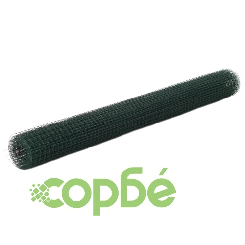 Кокошкарска мрежа, с PVC покритие, 25x1,5 м, зелена ➤ топ цена ➤ sorbe.bg