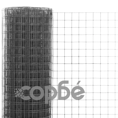 Кокошкарска мрежа, стомана с PVC покритие, 25х1 м, сива ➤ топ цена ➤ sorbe.bg