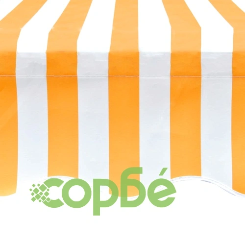 Платно за тента, оранжево и бяло, 500x300 см  ➤ топ цена ➤ sorbe.bg