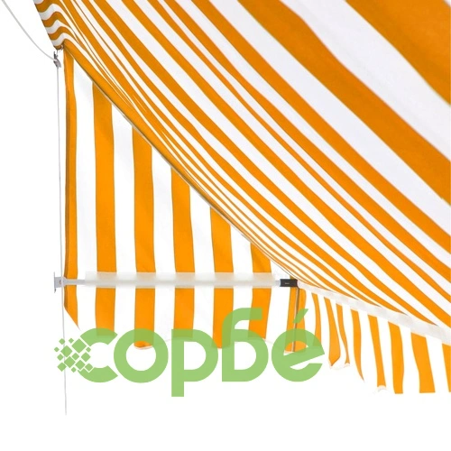 Бистро сенник, 200х120 см, оранжево и бяло ➤ топ цена ➤ sorbe.bg