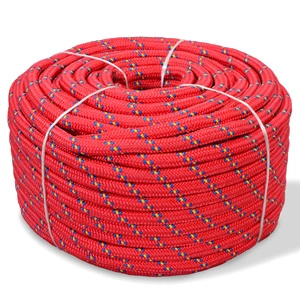 Морско въже, полипропилен, 12 мм, 250 м, червено
