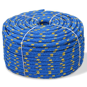 Морско въже, полипропилен, 16 мм, 250 м, синьо