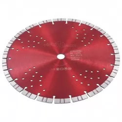 Диамантен режещ диск с турбо и отвори, стомана, 300 мм