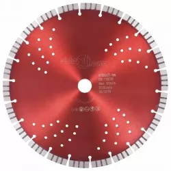 Диамантен режещ диск с турбо и отвори, стомана, 300 мм