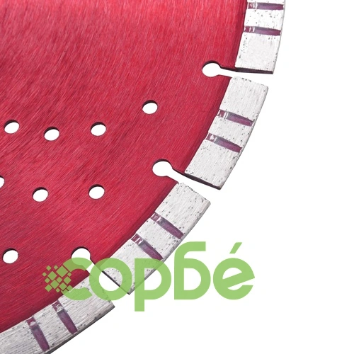 Диамантен режещ диск с турбо и отвори, стомана, 350 мм ➤ топ цена ➤ sorbe.bg