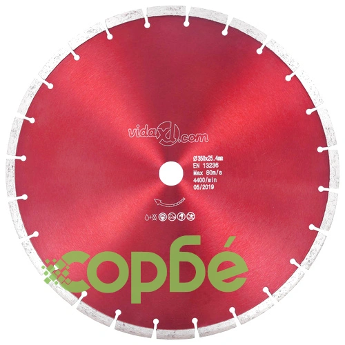 Диамантен режещ диск, стомана, 350 мм ➤ топ цена ➤ sorbe.bg