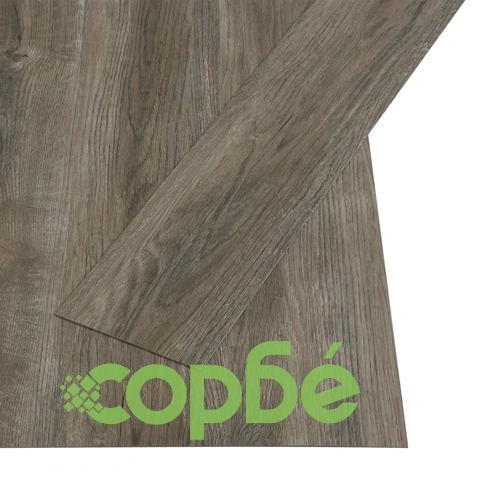 Самозалепващи подови дъски, 4,46 м², 3 мм, PVC, сиво и кафяво ➤ топ цена ➤ sorbe.bg