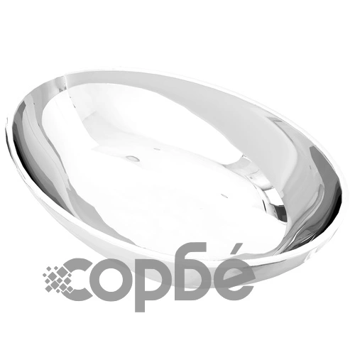 Мивка, 40x33x13,5 см, керамична, сребриста ➤ топ цена ➤ sorbe.bg