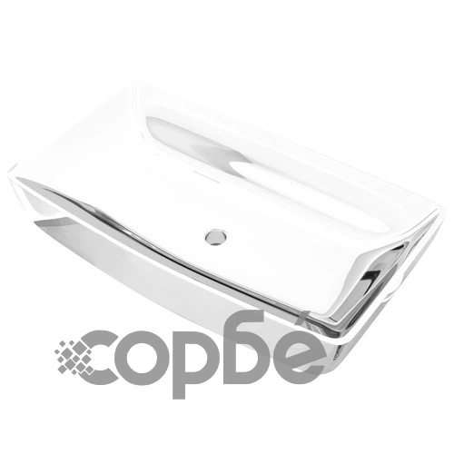 Мивка, 71x38x13,5 см, керамична, сребриста ➤ топ цена ➤ sorbe.bg