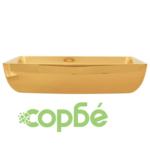 Мивка, 71x38x13,5 см, керамична, златиста  ➤ топ цена ➤ sorbe.bg