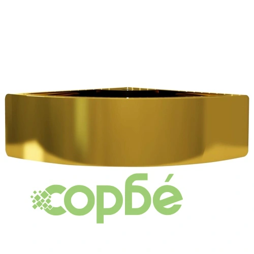 Мивка с преливник, 45x32x12,5 см, керамична, златиста ➤ топ цена ➤ sorbe.bg