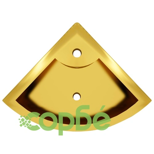 Мивка с преливник, 45x32x12,5 см, керамична, златиста ➤ топ цена ➤ sorbe.bg