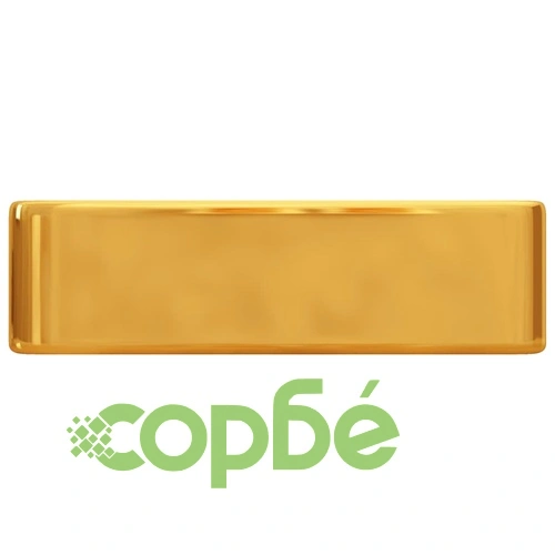 Мивка с отвор за смесител, 48x37x13,5 см, керамична, златиста  ➤ топ цена ➤ sorbe.bg