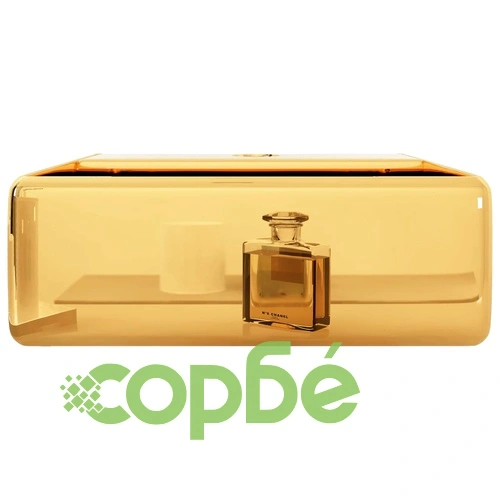 Мивка с отвор за смесител, 38x30x11,5 см, керамична, златиста  ➤ топ цена ➤ sorbe.bg