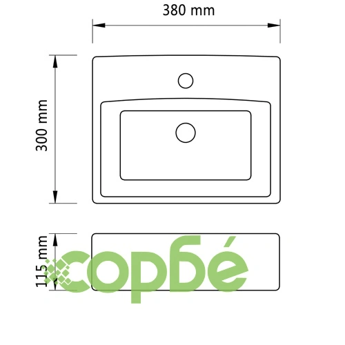 Мивка с отвор за смесител, 38x30x11,5 см, керамична, златиста  ➤ топ цена ➤ sorbe.bg