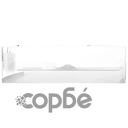 Мивка с преливник, 49x25x15 см, керамична, сребриста ➤ топ цена ➤ sorbe.bg