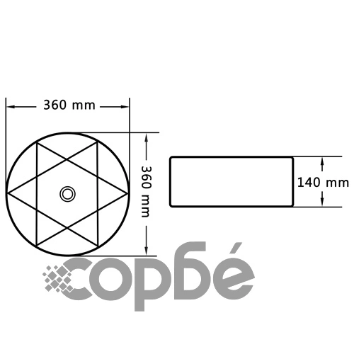 Мивка, 36x14 см, керамична, бяла ➤ топ цена ➤ sorbe.bg