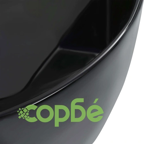 Мивка, 36x14 см, керамична, черна ➤ топ цена ➤ sorbe.bg