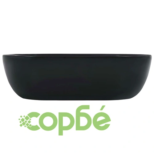 Мивка, 45,5x32x13 см, керамична, черна ➤ топ цена ➤ sorbe.bg