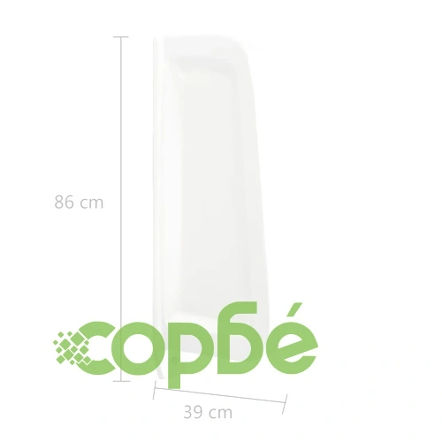 Разделител за писоари със стенен монтаж, керамика, бял ➤ топ цена ➤ sorbe.bg