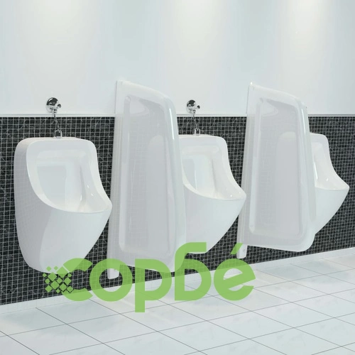 Разделител за писоари със стенен монтаж, керамика, бял ➤ топ цена ➤ sorbe.bg