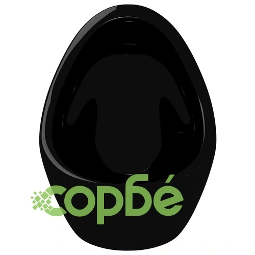 Окачен писоар с промивен кран, керамика, черен ➤ топ цена ➤ sorbe.bg