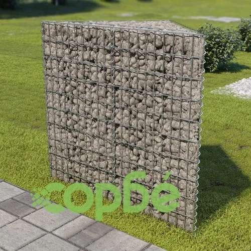 Габион повдигната леха, поцинкована стомана, 75x75x100 cм ➤ топ цена ➤ sorbe.bg