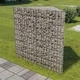 Габион повдигната леха, поцинкована стомана, 75x75x100 cм