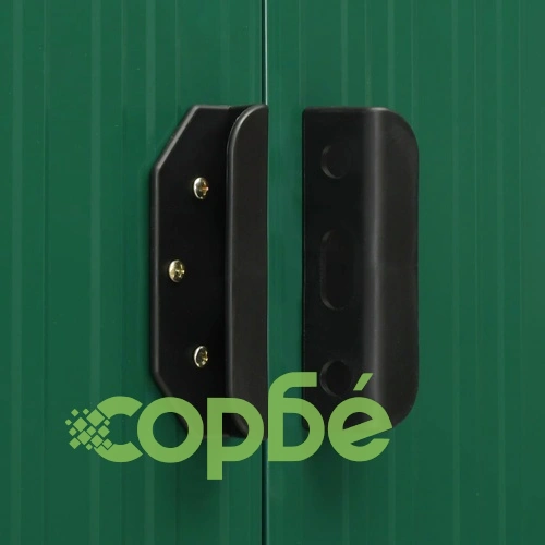 Градинска барака с плъзгащи врати зелена 386x131x178 см стомана ➤ топ цена ➤ sorbe.bg