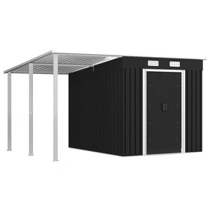 Дворна барака разтегаем покрив антрацит 346x236x181 см стомана