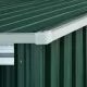 Дворна барака с разтегаем покрив зелена 346x236x181 см стомана