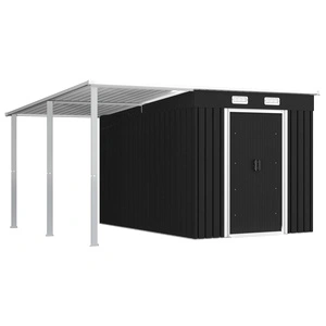 Дворна барака разтегаем покрив антрацит 336x270x181 см стомана
