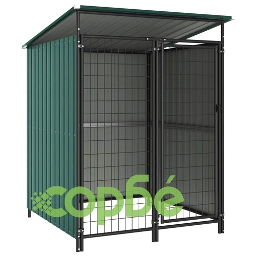 Дворна клетка за кучета, 133x133x163 см ➤ топ цена ➤ sorbe.bg