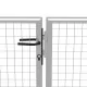 Градинска врата, поцинкована стомана, 415x225 см, сребриста