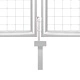 Градинска порта, стомана, 350x75 см, сребриста
