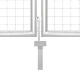 Градинска порта, стомана, 400x100 см, сребриста