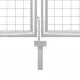 Градинска порта, стомана, 500x75 см, сребриста