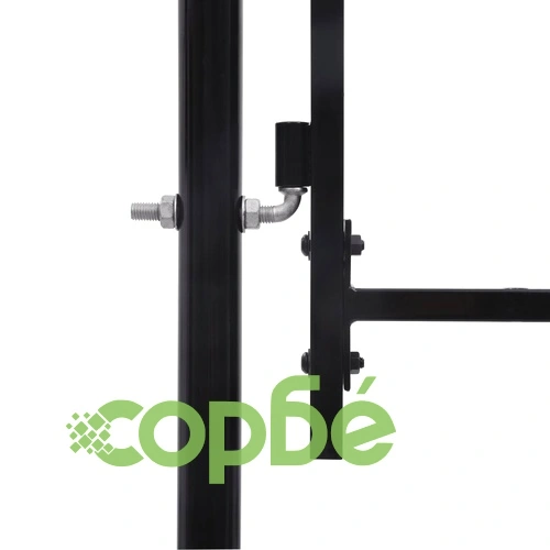 Градинска порта с арковидна горна част стомана 2х5 м черна ➤ топ цена ➤ sorbe.bg