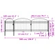 Градинска порта с арковидна горна част стомана 2х5 м черна