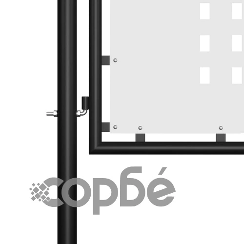 Градинска порта, стомана, 400x75 см, черна ➤ топ цена ➤ sorbe.bg