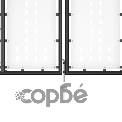 Градинска порта, стомана, 500x175 см, черна ➤ топ цена ➤ sorbe.bg
