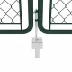 Градинска порта, стомана, 400x75 см, зелена
