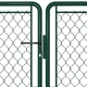 Градинска порта, стомана, 400x100 см, зелена