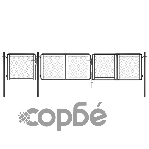 Градинска порта, стомана, 75x395 см, антрацит ➤ топ цена ➤ sorbe.bg