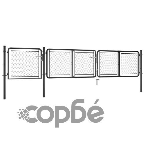 Градинска порта, стомана, 75x395 см, антрацит ➤ топ цена ➤ sorbe.bg