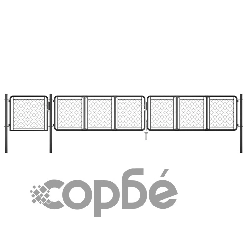 Градинска порта, стомана, 75x495 см, антрацит ➤ топ цена ➤ sorbe.bg