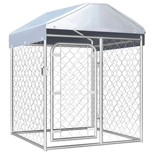 Външна клетка за кучета с покрив, 100x100x125 см